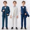Kids Boys White Blazer Vest Pants Children Wedding Prom Suit Baby Boy Elegant Dress Party