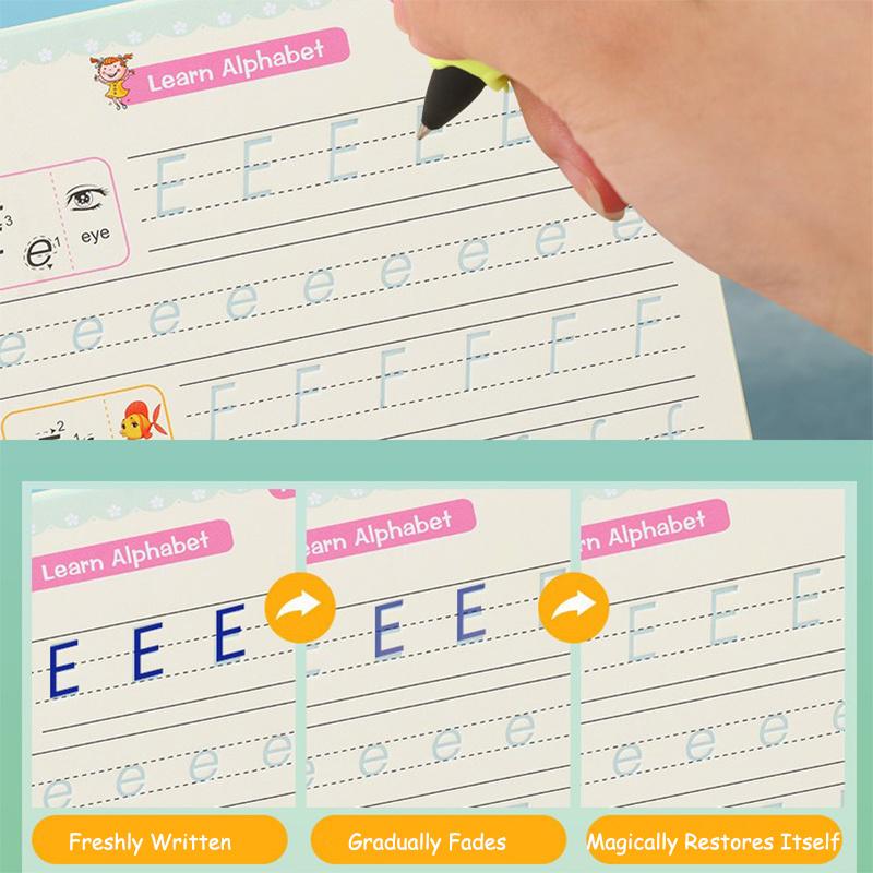 Preschool Grooved Handwriting Practice Book, Reusable Grooved Writing Books,Handwriting Book Practice For Kids