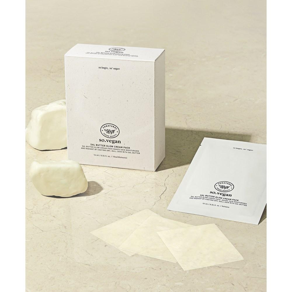 SO NATURAL So Vegan Sal Butter Glow Cream Pack 16ml, 10 Pieces, 1 Piece