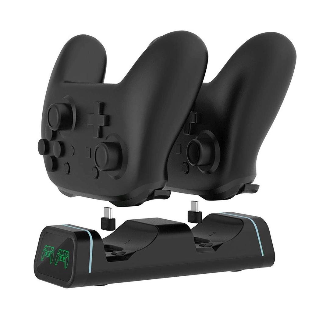 Switch Controller Charging Just Place and Compatible Dual Charging Game Gamepad Includes LED Indication Mat Pro/P5 Stand, Charge, Type-C Controller,