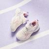 Anta Kids Synthetic Leather Trendy Versatile Lightweight Shock Absorbing Low Top Running Shoes Kids Sneaker White Pink Purple A22449977N-1