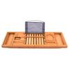 Bamboo Bathtub Tray Simple Durable Retractable Bathtub Rack Shelf for Home Bathroom