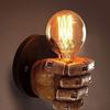Wall Light Wall Lamp Wall Sconce Light Porch Light Retro Creative Industrial Wind Fist Shade Hand Holding Light Bulb for Porch Balcony Patio Doorway