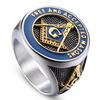 Stainless Steel Rings For Men Silver Color Anillos Mason Freemasonry Retro Men's Masonic Ring Jewelry Gifts