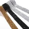 0.91Meter Sewing Trim Crystal Motif Strass Hot Fix Rhinestone Tape Applicator Ribbon With Rhinestones Iron On Appliques For Dresses