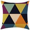 New Color Triangular Geometric Abstract Linen Pillowcase for Car Sofa Lumbar Pillow Cushion