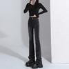 Spice Girl Retro Versatile Double-buckle Micro-flared Jeans Women's 2025 Spring and Autumn New High-waisted and Thin Jeans