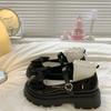 Bow Mary Jane Soft-soled Small Leather Shoes Cute Round Head Platform 2024 Spring College Style Versatile Japanese Jk Single Shoes