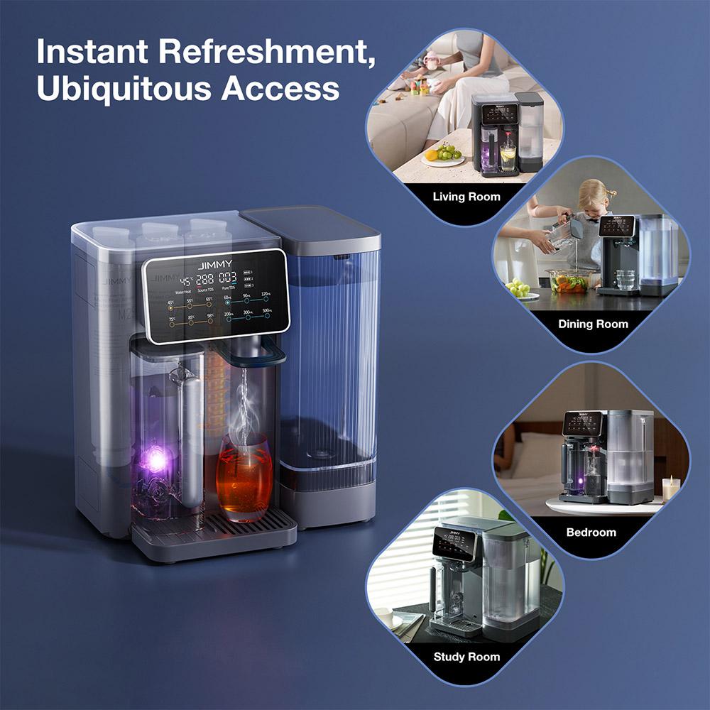 JIMMY R9 Water Purifier 7-Stage RO Filtration Instant Hot Water UV Sterilization 5L Tank 2200W Heating