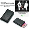 ID Credit Bank Card Holder Wallet Luxury Brand Men Anti Rfid Blocking Protected Magic Leather Slim Mini Small Money Wallets Case