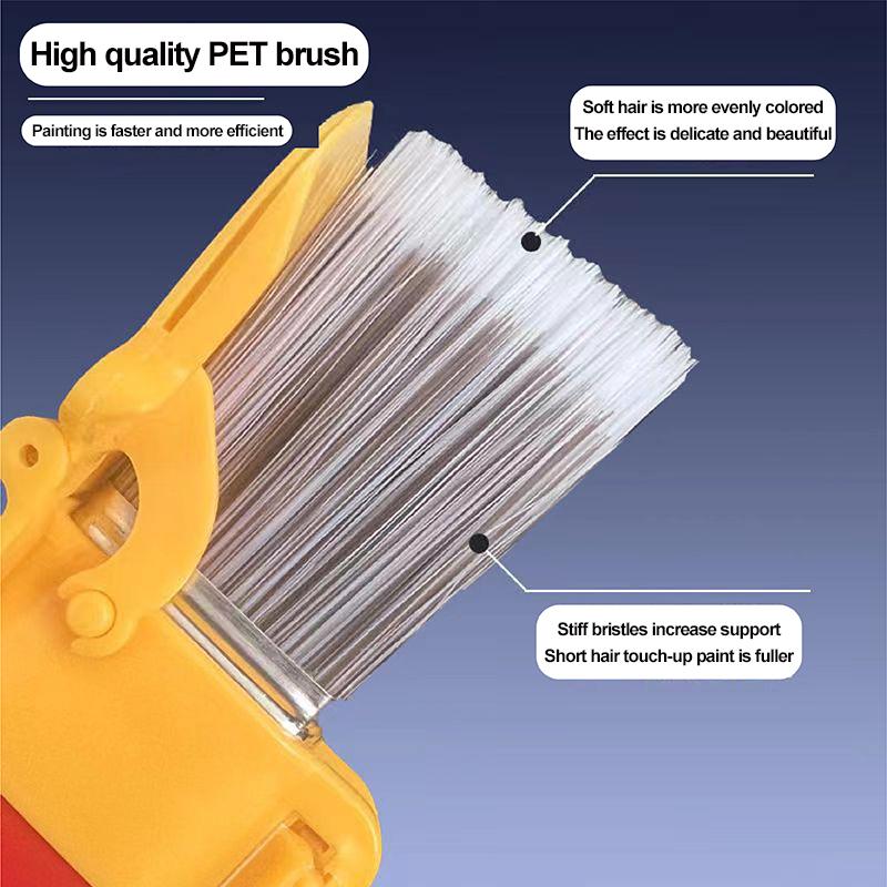 2Pcs/Set Edging Color Separation Paint Brush Handheld Paint Edger Tool Ideal For Indoor and Outdoor Use On Walls and Ceilings