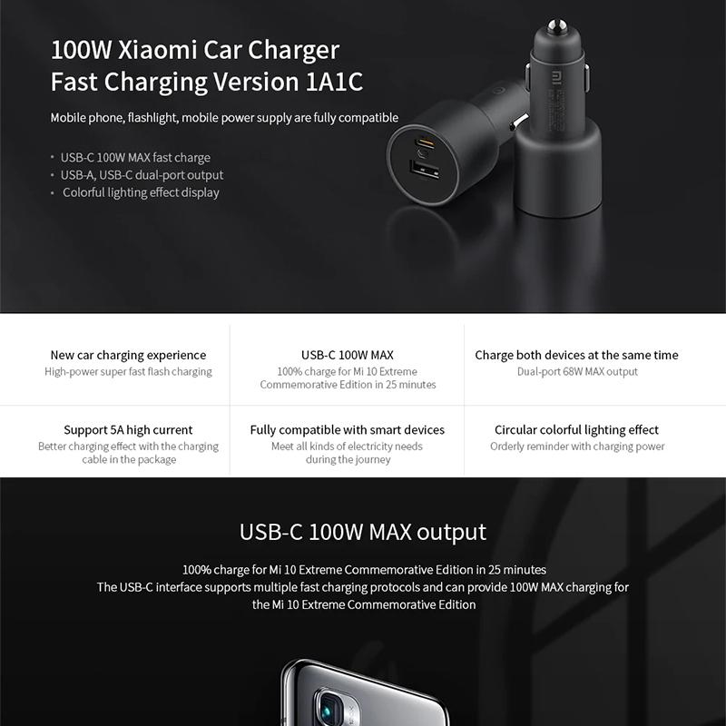 Xiaomi Mi Car Charger, 100W