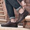 38-46 Retro Cow Leather Shoes Men Loafers Handmade Casual Leather Shoes Moccasins Men Flats Shoes