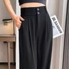 Casual Suit Pants Women's Summer High Waist and Thin Pear-shaped Body Drape Wide-leg Trousers