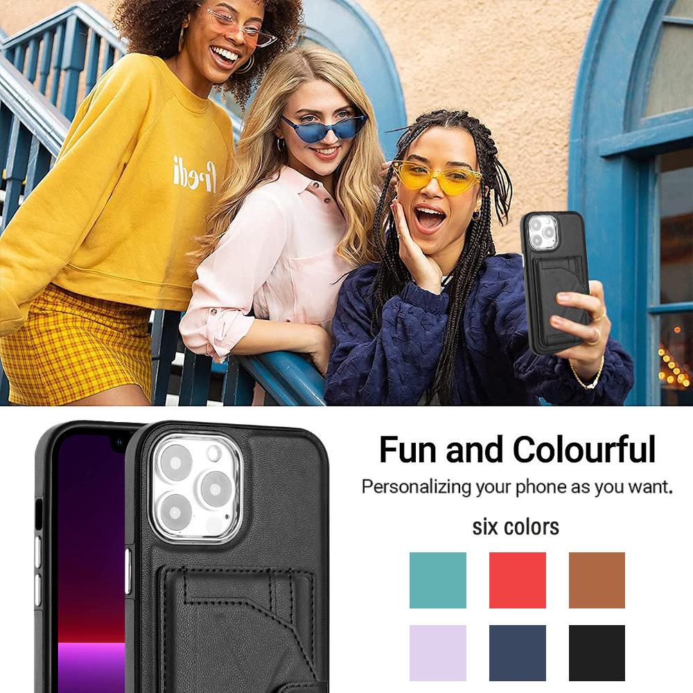 iPhone 11 12 13 14 15 Case PU Leather Card Slots Magnetic Clasp Durable Shockproof Cover For Samsung Galaxy A34 A54 A04E A14 A12 A23 A33 A73