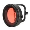 JUNESTAR 58mm Red Filter Action Camera Diving Filter with 16X Macro Close Up Lens for Hero 9 Sports
