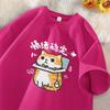 Summer New Cartoon Printing Cotton Short-sleeved T-shirt Women Loose T-shirt Tops