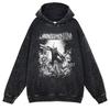 Hot Anime Chainsaw Man Hayakawa Aki Print Hooded Men Casual Oversized Hoodies Manga Washed Streetwear Harajuku Cotton Sweatshirt