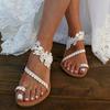 Summer Sandals For Women Open Toe Slip-On Beach Slipper Slip-On Flat Shoe Female