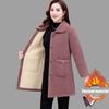 Women's Fleece Thickened Coat Winter Mid-length Coat
