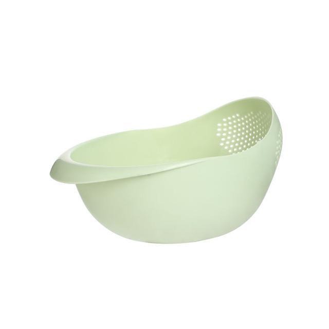 Food Grade Plastic Rice Beans Peas Washing Filter Strainer Green Pink Color Basket Sieve Drainer Cleaning Gadget