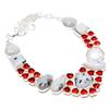 Rainbow Moonstone, Garnet 925 Sterling Silver Jewelry Necklace 18" N7n58