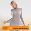Women's Seamless Thermal Underwear Set - High Elastic, Hyaluronic Acid Infused, High Collar, Long Sleeve Bottoming Shirt