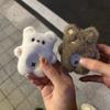Cartoon Squeeze Bear Keychain Squeak Bear Pendant Plush Doll Stuffed Toys Couple Keyring Hanging Accessory
