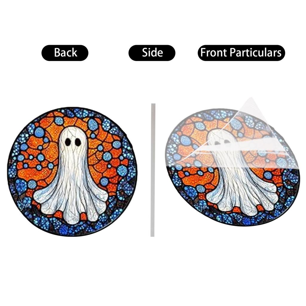 Light-Transparent Hanging Ornaments - Plastic 2D Flat Ornaments - Single Sided 3.9 Inch Christmas Decorations For Walls And Doors