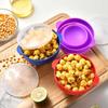 Silicone Microwave Popcorn Bowl Foldable Popcorn Maker Bucket Bowl with Lid Folding Large Capacity Popcorn Kitchen Baking Tools