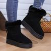 Women's Platform Snow Boots New Faux Fur Plush Ladies Winter Ankle Booties Woman Suede Thick Bottom Cotton Padded Shoes Botas