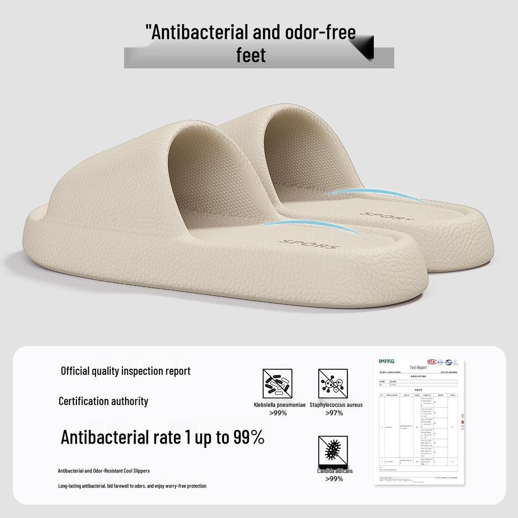 Women's and Men's Summer Non-Slip Cool EVA Bathroom Slippers with Soft Bottom.