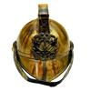 Authentic British Fire Chief Victoria Era Brass Fireman Helmet and Napoleonic French Cavalry Helmet with Display Stand