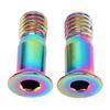 2pcs Bike Rear Derailleur Pulley Screw Colorful Hollow Ti Alloy Lightweight Flat Head Rear Dial Guid
