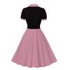 Women's Polka Dot Swing Dresses Lapel Buttons High Waist Belt Slim Fit Short Sleeves Summer Dress Office Work Casual Wear Vintage Outfit