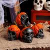 Halloween Skull Resin Ornaments Holiday Secret Room Scary Pumpkin Hat Skull Decoration Crafts