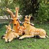 Giant Deer Plush Toy Lifelike Sika Deer Toy Real Life Stuffed Animal Toys for Children Kids Home