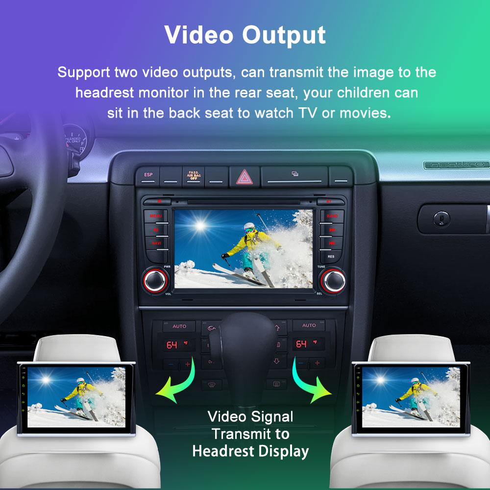 Wireless Carplay 2 Din Android 12 For A-udi A4 B6 B7 S4 RS4 Seat Exeo 2002-2008 Radio Multimedia Stereo Head Unit 4G 8-core GPS Navigation