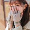 Women's Autumn & Winter Knitted Half-Finger Flip-Top Gloves - Warm, Cold-Proof, and Cute for Outdoor Cycling