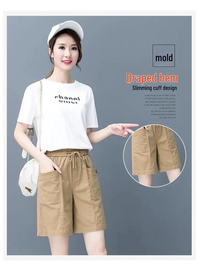 Women's Summer Wide-Leg Five-Point Shorts: Loose Fit, Plus Size, Flattering for All Figures, Versatile Casual Wear