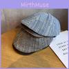 Spliced Design Minimally Striped Women Denim Casual Beret For Autumn Winter And