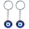 2Pcs Evil Eye Keychain Durable Alloy Coloured Glaze Amulet for Good Luck Protection