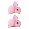 1 Pair Winter Plush Bunny Hairpins Hair Clips Vivid Color Creative Shape Adorable Sweet Hairpins Hair Accessory for Kids