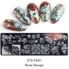 1PC Stainless Steel Printing Nail Stamping Plates Manicure Leaves Maple Template Mold Xmas Snowflakes Nail Art DIY Decorations