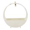 Indoor Wall Hanging Circular Planter Rustic Style Round Wooden Hanging Planter for Succulents Large