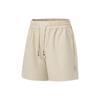 Li Ning Free Growth Loose Drawstring Casual Shorts Women Shorts Light-Beige AKST062-2