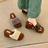 Wedge Heel Retro French Versatile Fluffy Shoes Women's Shoes Wear 2025 New Autumn High Heels Plush Slippers