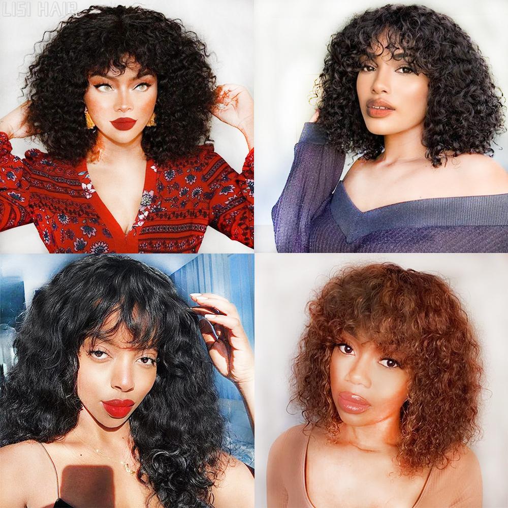 MISS WIG Synthetic Bangs Invisible Seamless Head Hair Water Ripple Hair Air Bangs Head Overhead Natural Invisible Wig For Women