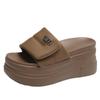 New Summer Women Slippers Thick Soles Flip-Flops Ladies Wedge Heels Beach Shoes Woman High Platform Slippers Outside Sandals 9CM