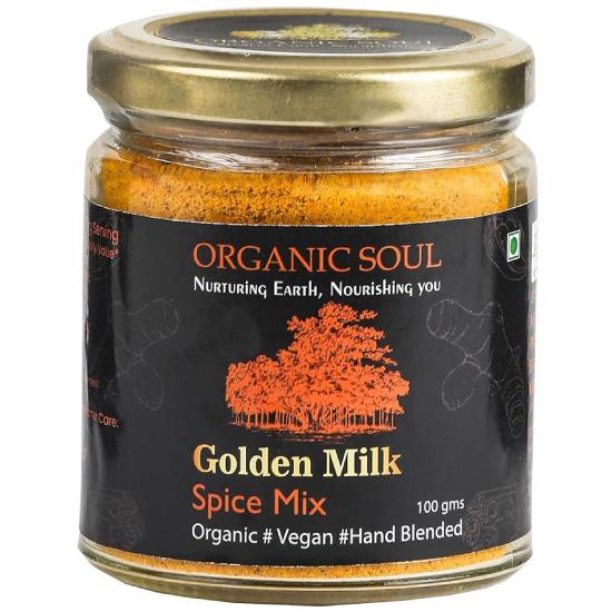 Spice Mix Golden Milk (100 G), Golden Milk Spice Mix Organic Soul